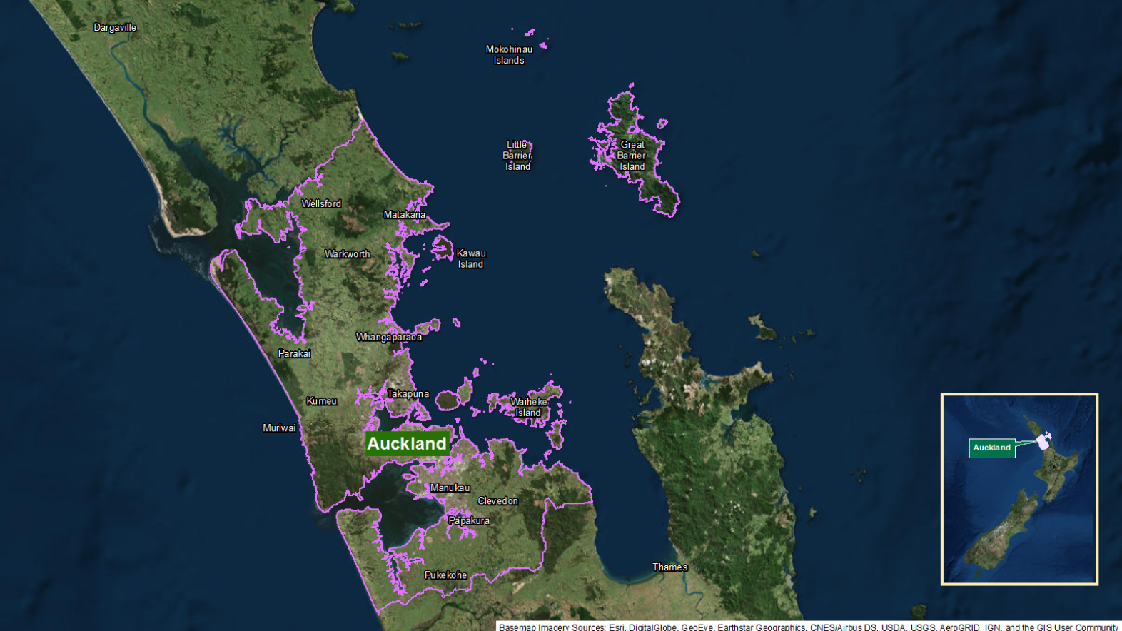 Map of area: Auckland GI static map v1.0