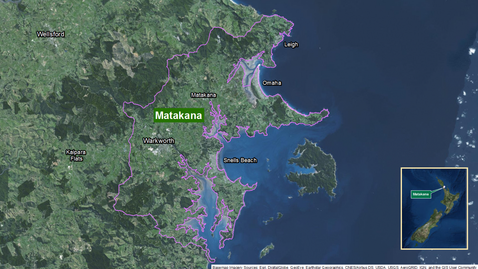 Map of area: Matakana GI static map v1.0