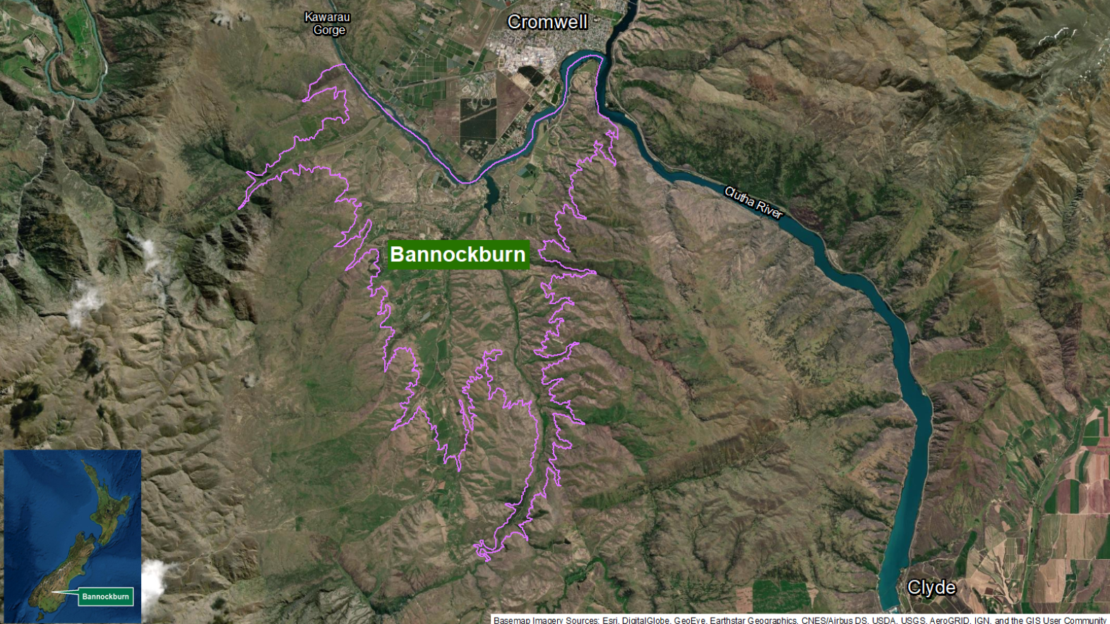 Map of area: Bannockburn GI static map v2.1