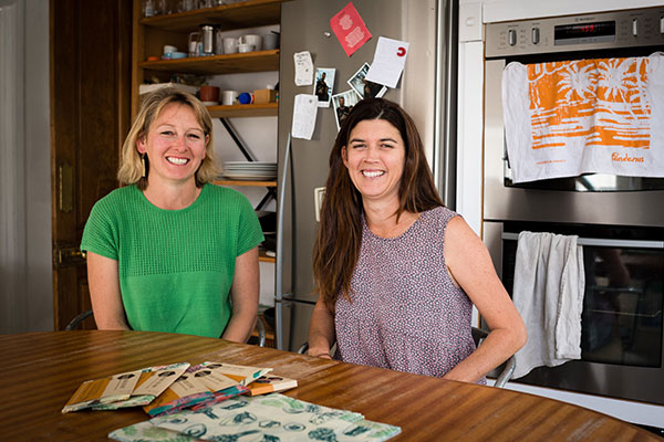 Tara Strahan and Jo Falloon (left to right) moved quickly to register their trad