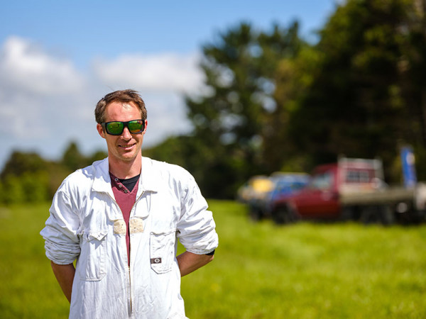 Julian standing in a paddock. 