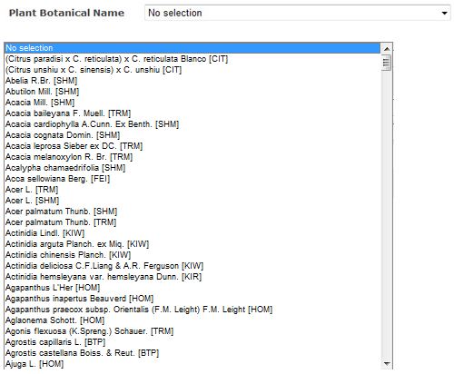 Search by Plant Botanical name and application - screenshot